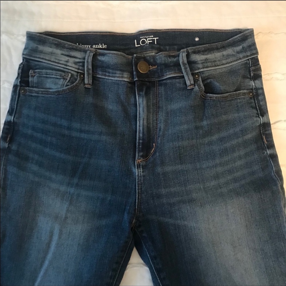 Ann Taylor 4 Petite High Rise skinny ankle jeans